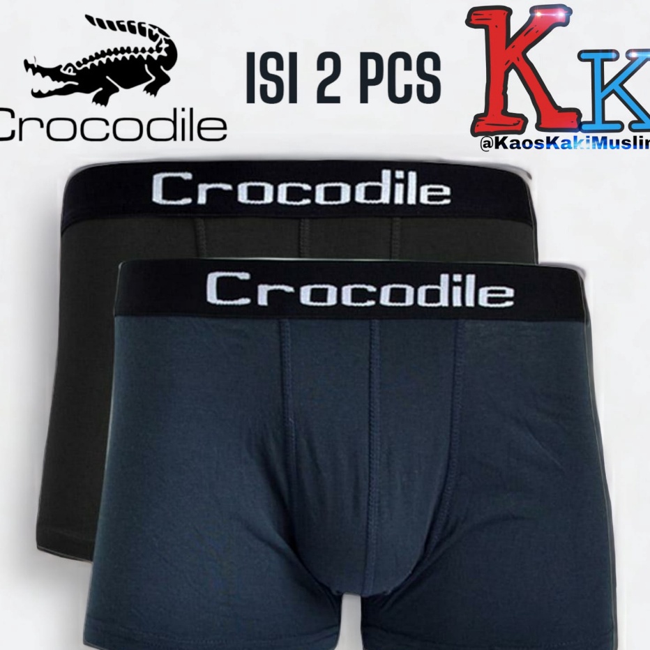 PROMO MURAH KaosKakiMuslim BOXER PRIA CROCODILE 3 ISI 2 CELANA DALAM PRIA ORIGINAL cd boxer