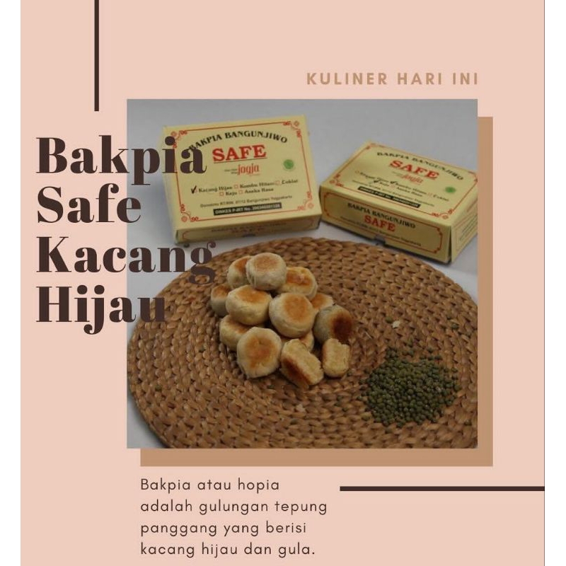 

Bakpia Rasa Kacang Hijau 1 dus isi 20 biji