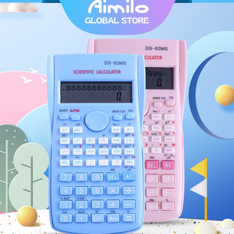 

NJR636 V44859 READY Aimilo Kalkulator Scientific Calculator 24 Fungsi Kalkulasi 3 Warna