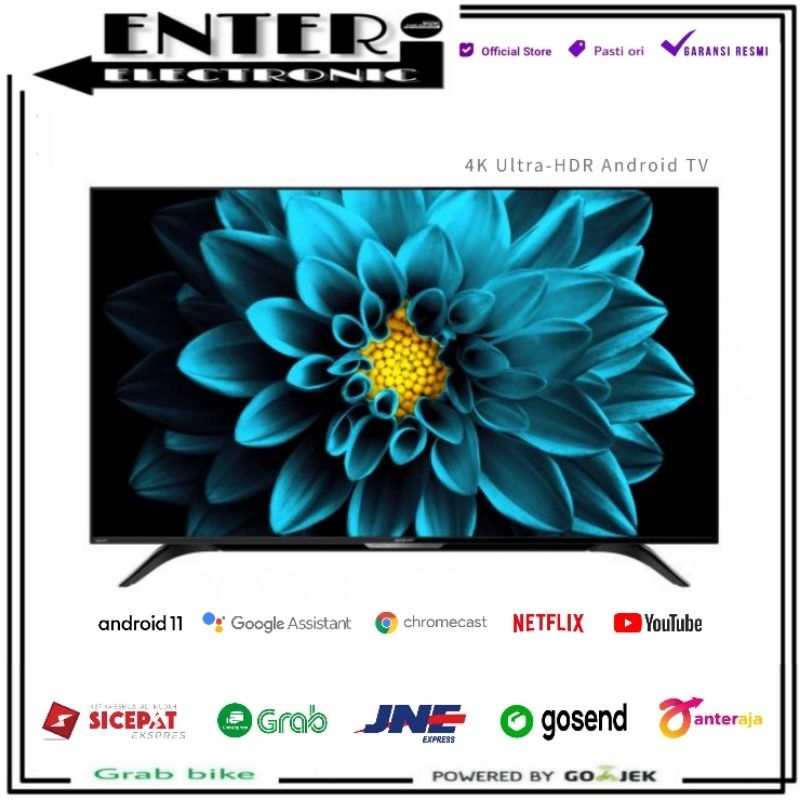 SHARP 4TC50DK1I 4TC60DK1X 4TC65DK1X 4TC70DK1X - LED TV SMART ANDROID TV 50 60 65 70 INCH 4K HDR ANDR