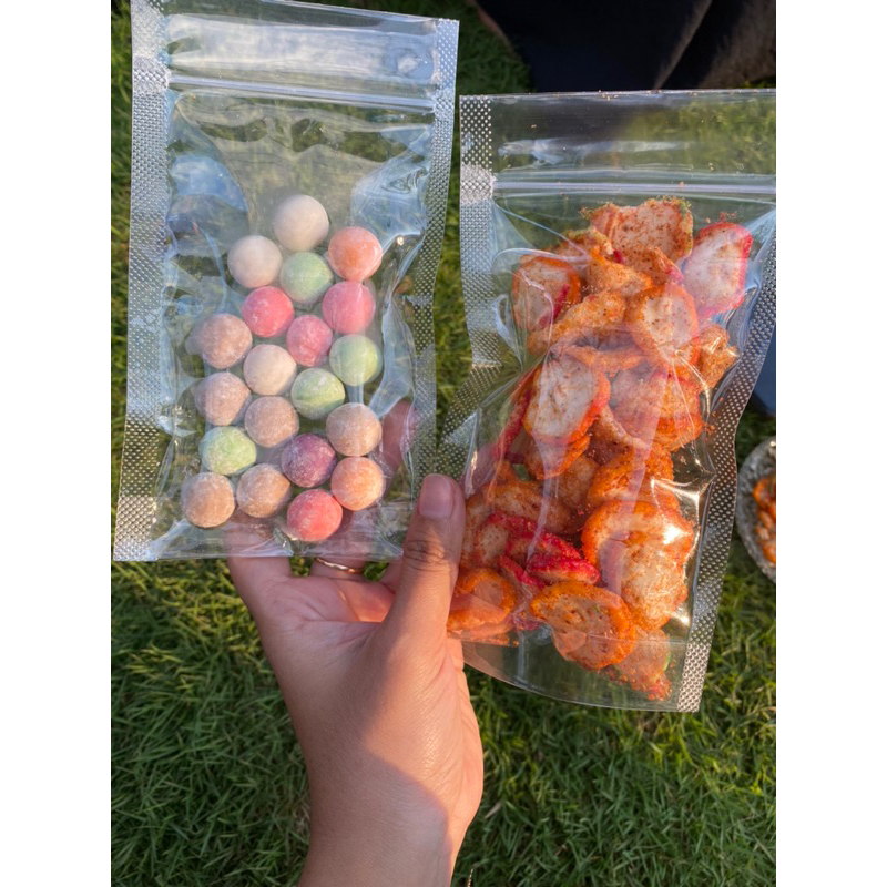 

paket bundling bola susu, kerupuk seblak