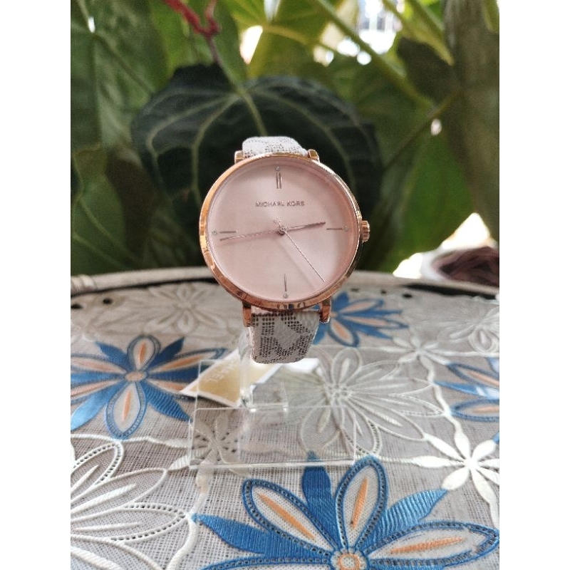 jam tangan wanita michael kors MK original jam tangan putih jam tangan kulit jam tangan bulat