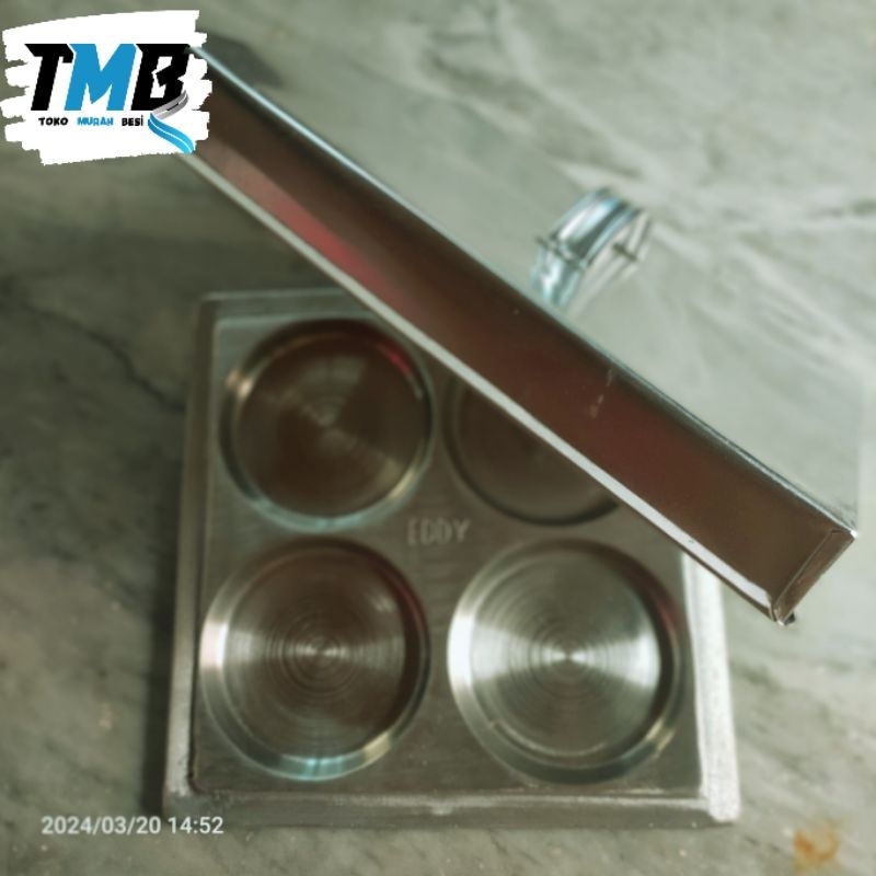 Cetakan / Loyang Kue Martabak Mini MERK EDDY ( Ukuran Besar ) + Tutup