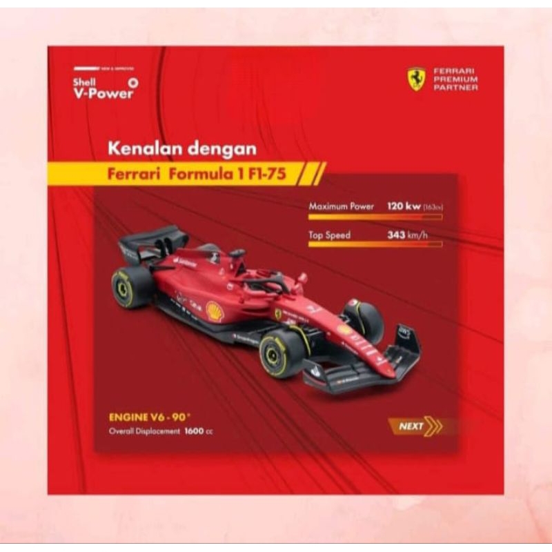Diecast Ferrari Formula 1 F1-75