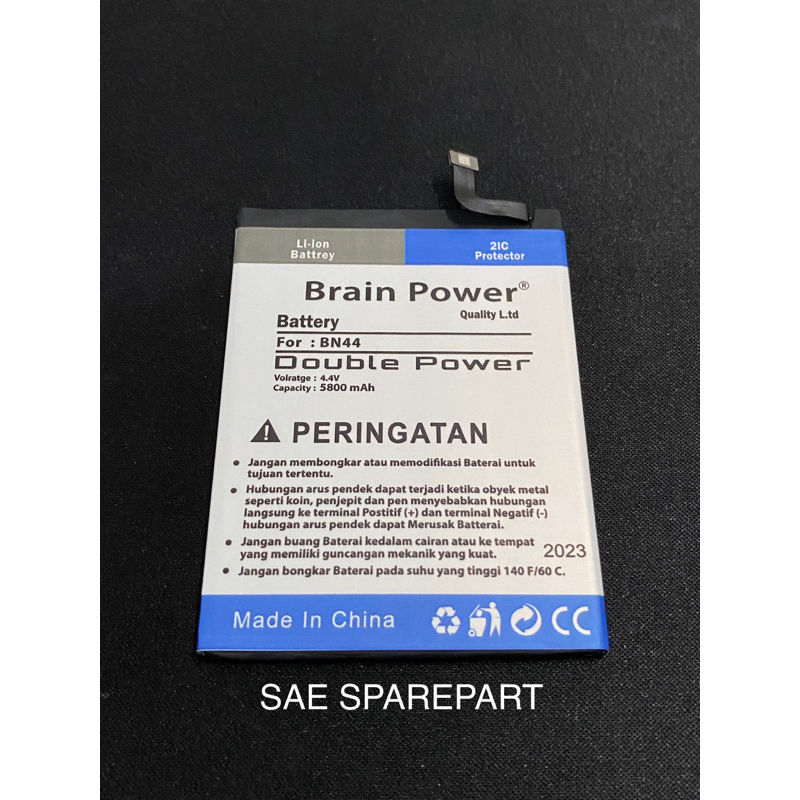 BATERAI BATRE BRAIN POWER BN44 XIAOMI REDMI 5 PLUS BN44 DOUBLE POWER