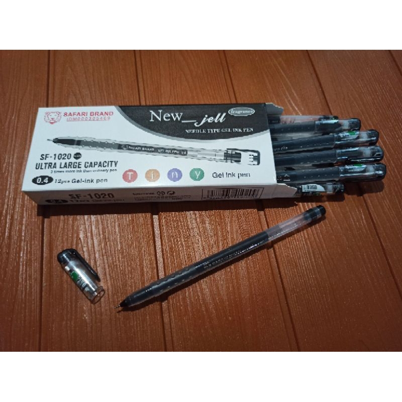 1PACK (12 PCS) SAFARI BRAND GEL INK PEN / BOLPEN SAFARI ZUIXUA NEW GEL 0.4