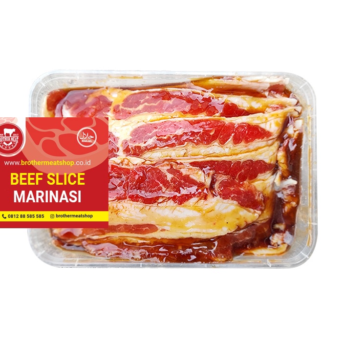 

Terbaru Beef Slice Marinasi 5gr Irisan Daging Sapi dengan Saus Marinasi Halal