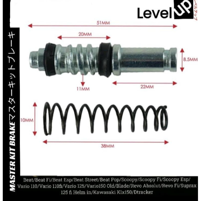 master rem kit beat vario level up master kit spacy scoopy beat vario blade revo absolute klx150 sup