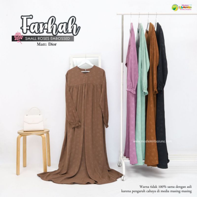 GAMIS ONLY FARHAH EMBOSS BY. MOSLEM LIBASUNA