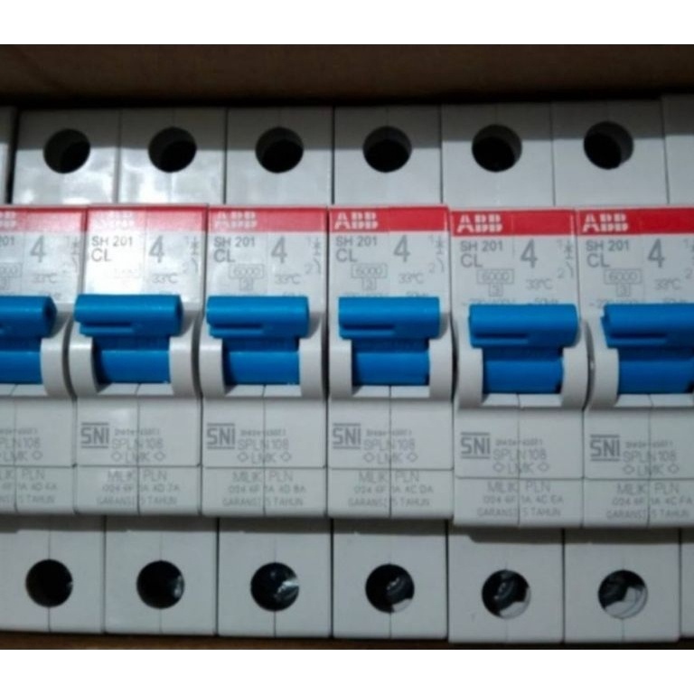 Menarik MCB ABB 2A 4A 6A 1A 16A 2A 25A 35A 1 ORI ASLI PLN