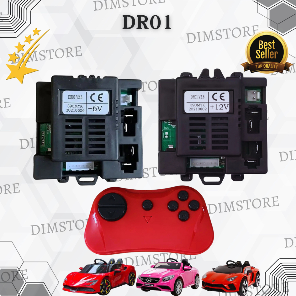 REMOT RECEIVER MOBILAN AKI DR01 V2.6 390MYK +6V / +12V REMOTE CONTROL RECIVER 6V 12V 7PIN REMOT MERA