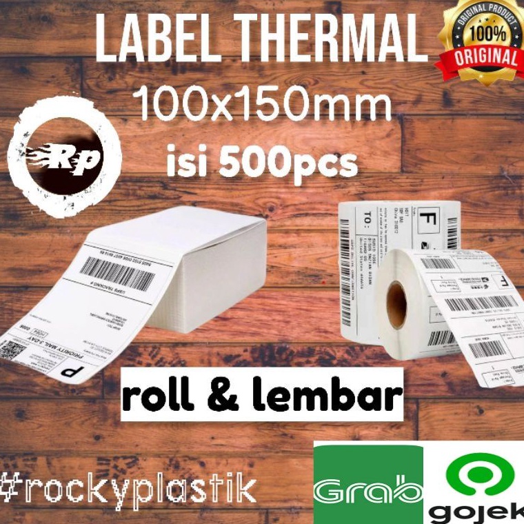 

MQP518 ORIGINAL Kertas Label Sticker Barcode 1x15mm Thermal isi 5pcs 1x15cm label Murah