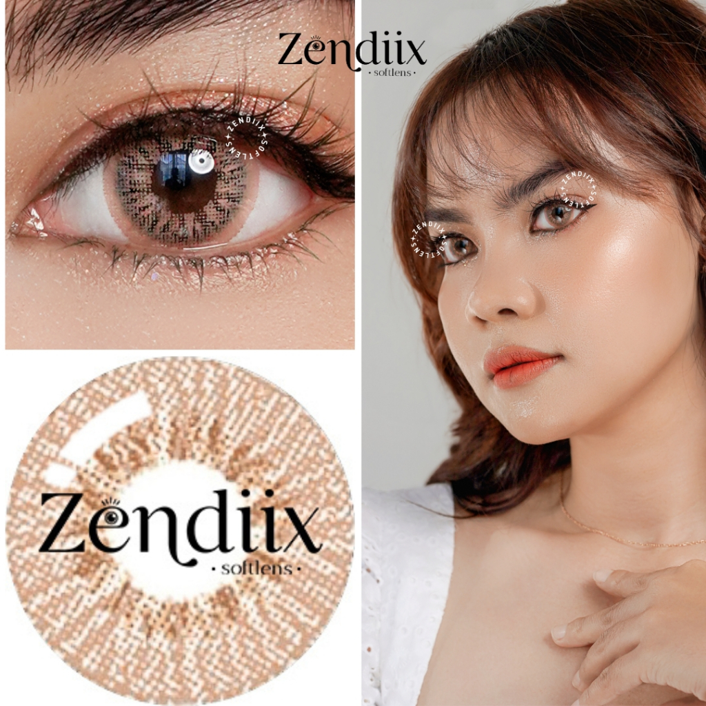 Softlens NEW MORE DUBAI Warna CARAMEL BROWN 14.5mm Normal Minus
