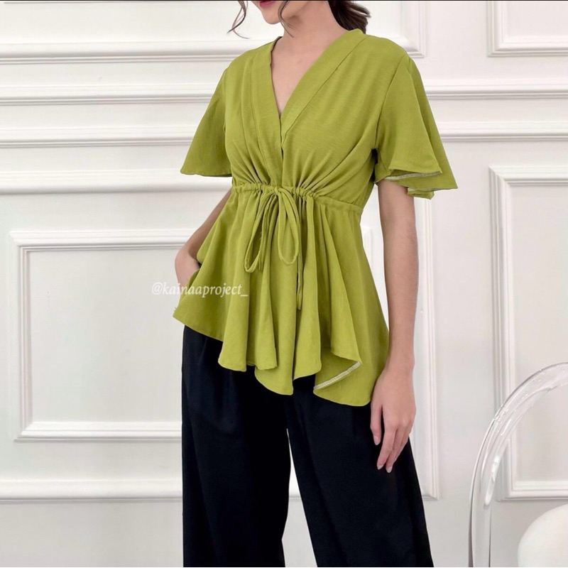 Cessie Top Blouse Wanita Airflow Crinkle Premium Big Size Jumbo
