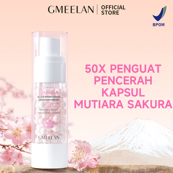 Terbaru GMEELAN Cherry Blossom Underarm Whitening Cream 3g Underarm Whitening Smoothing