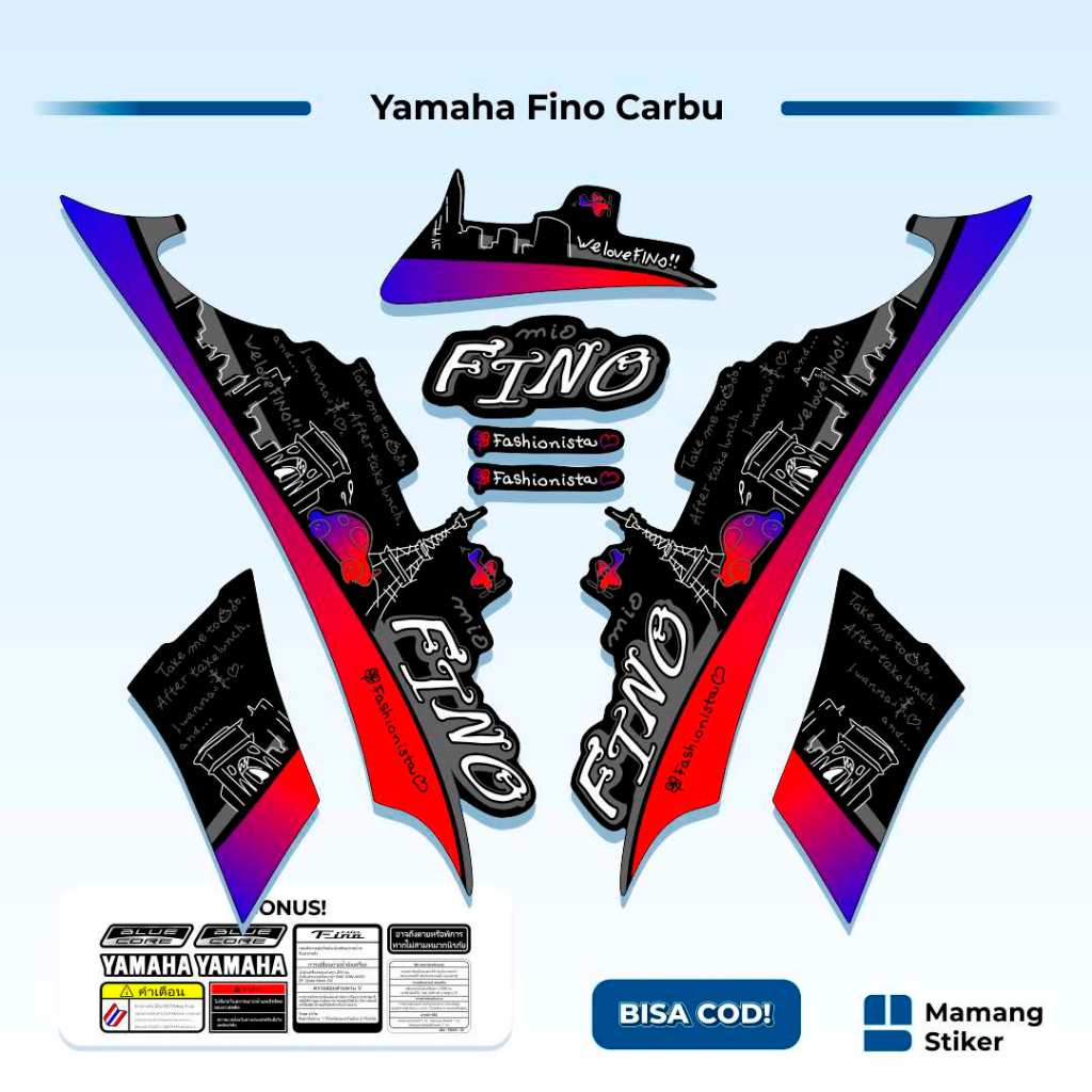 Striping Fino Karbu Classic Variasi (7) Thailand Vietnam 2012 2013 Full Body 125 Fino Lama