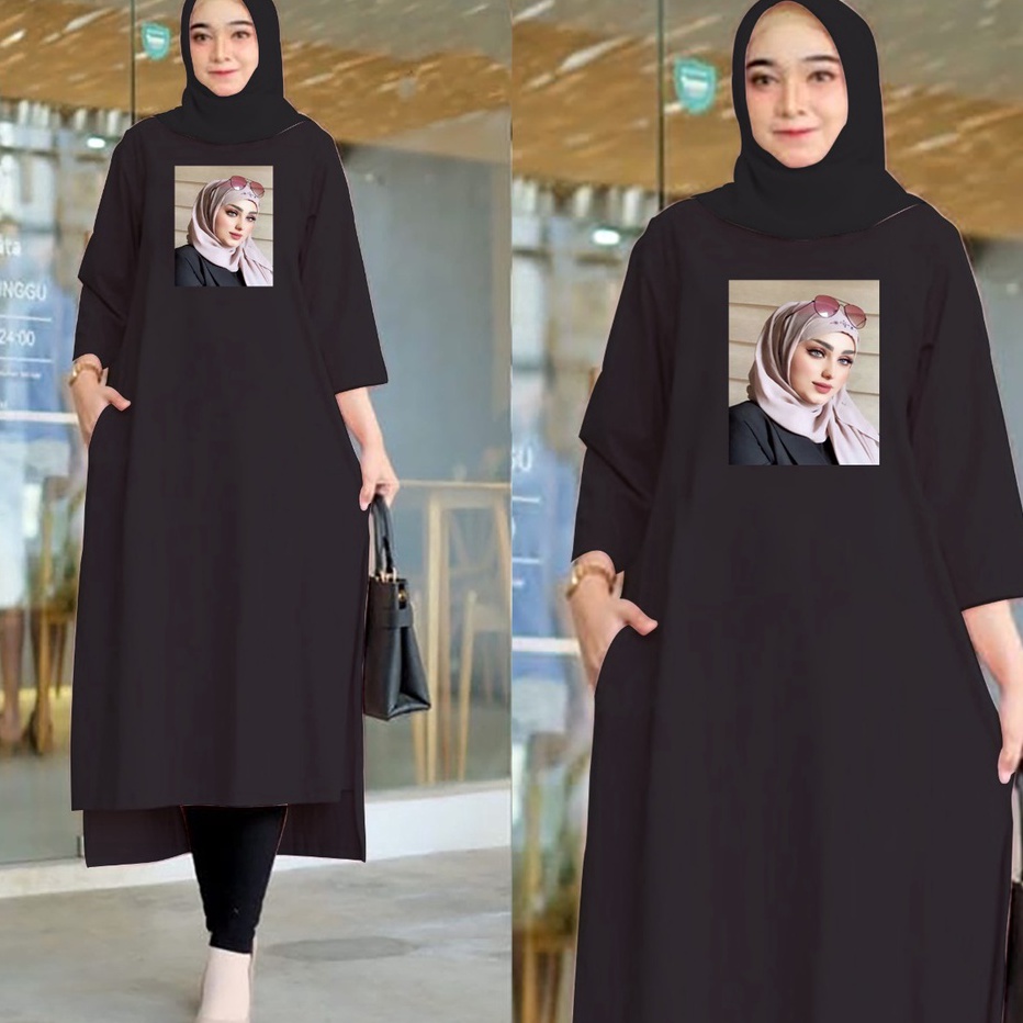 TERBARU LONG TUNIK WANITA TUNIK BAJU WANITA LONG TUNIK ATASAN WANITA Gamis