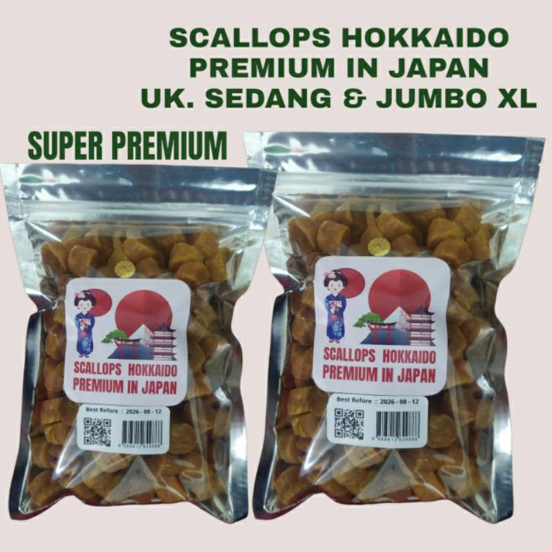 

SCALLOP KERING HOKKAIDO JEPANG PREMIUM JUMBO SCALLOP 100 gram