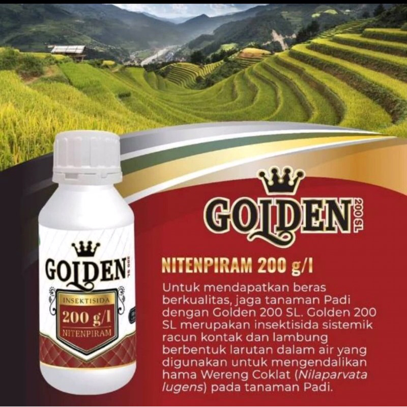 Insektisida GOLDEN 200SL 250 ml insektisida Sangat Ampuh Mengendalikan Hama Wereng pada Tanaman Padi