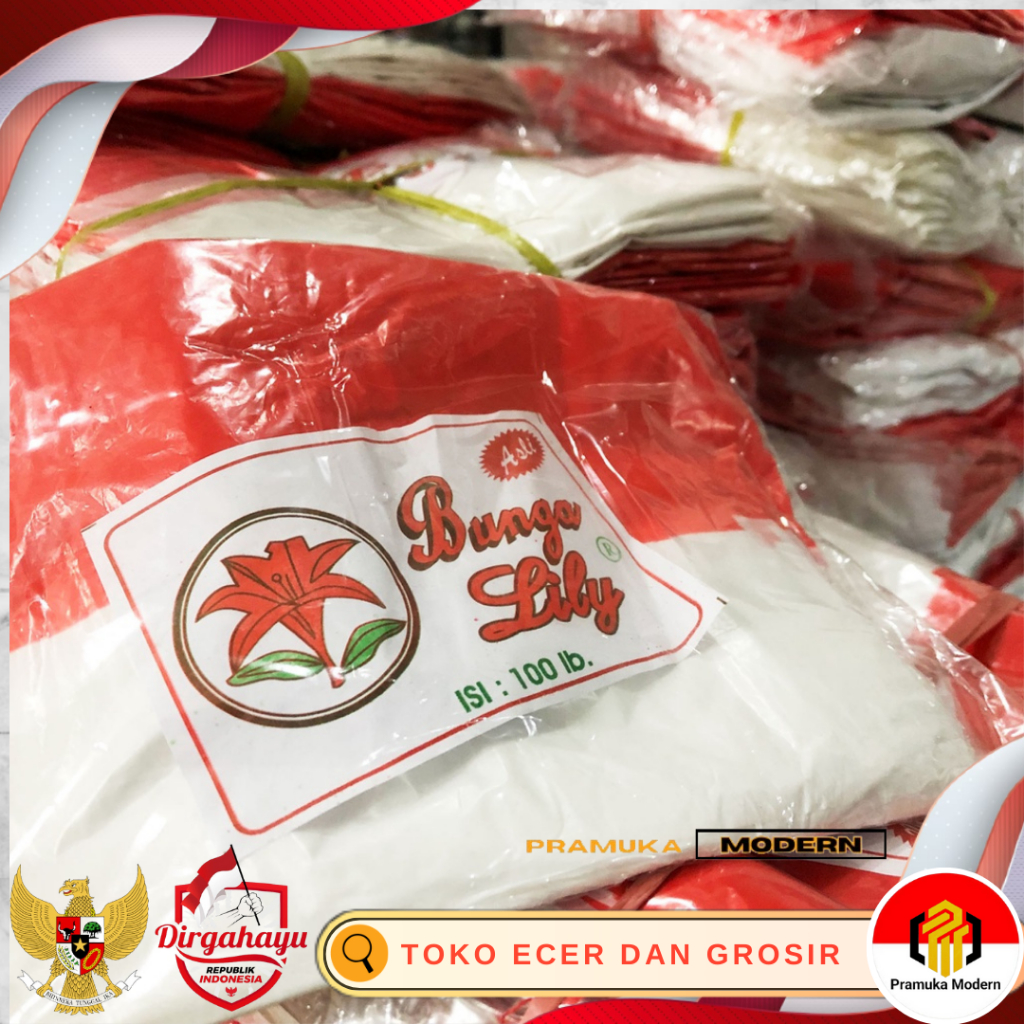 (100biji) bendera plastik merah putih merk Lily bendera plastik indonesia perpack grosir