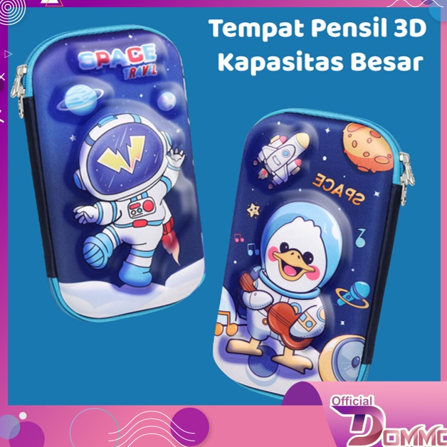 

JNM521 Splash DOMMO D6135 Kotak Pensil Kotak Pencil Anak Tempat Pensil Anak Gambar 3D Waterproof Kotak Tempat Alat Tulis