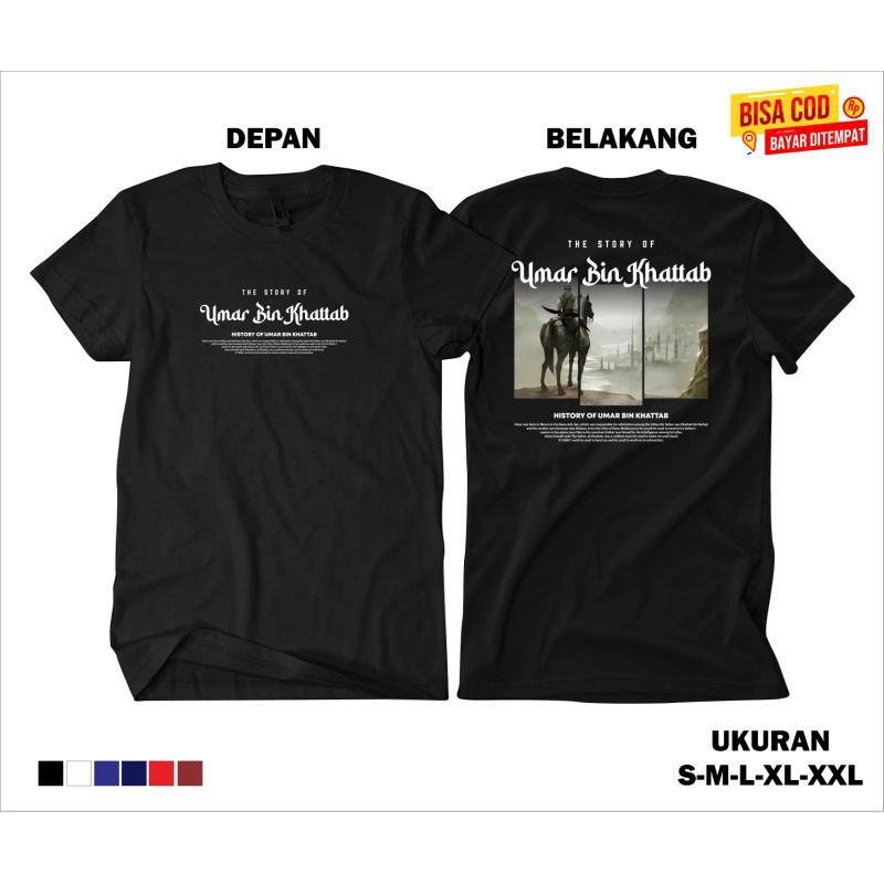 kaos baju story of umar bin khattab/kaos umar bin khattab/rs07cloth