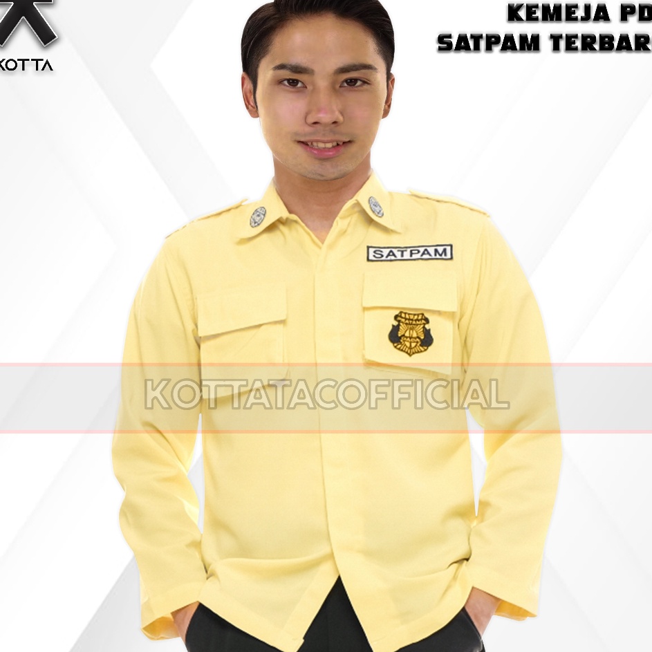 Termurah BAJU PDL SATPAM TERBARU KREM  KEMEJA PDL SATPAM KREM  KEMEJA PDL SATPAM 222