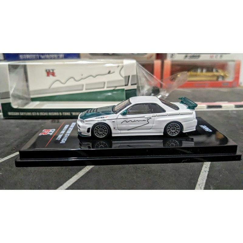Diecast Inno64 Nissan Skyline GTR R34 Nismo R Tune Mines Green 