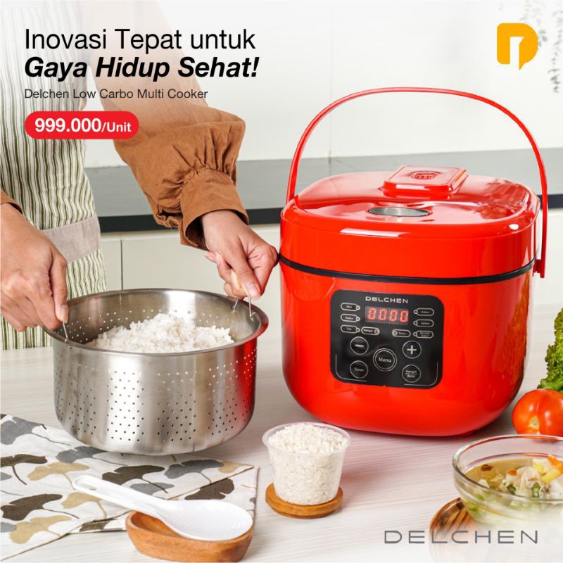 Delchen Low Carbo Multi Rice Cooker Rendah Kalori