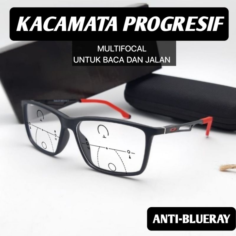 Kacamata Plus baca dan jalan Sport Progressive Anti-Blueray - kacamata progresif Anti-Blueray - Kaca