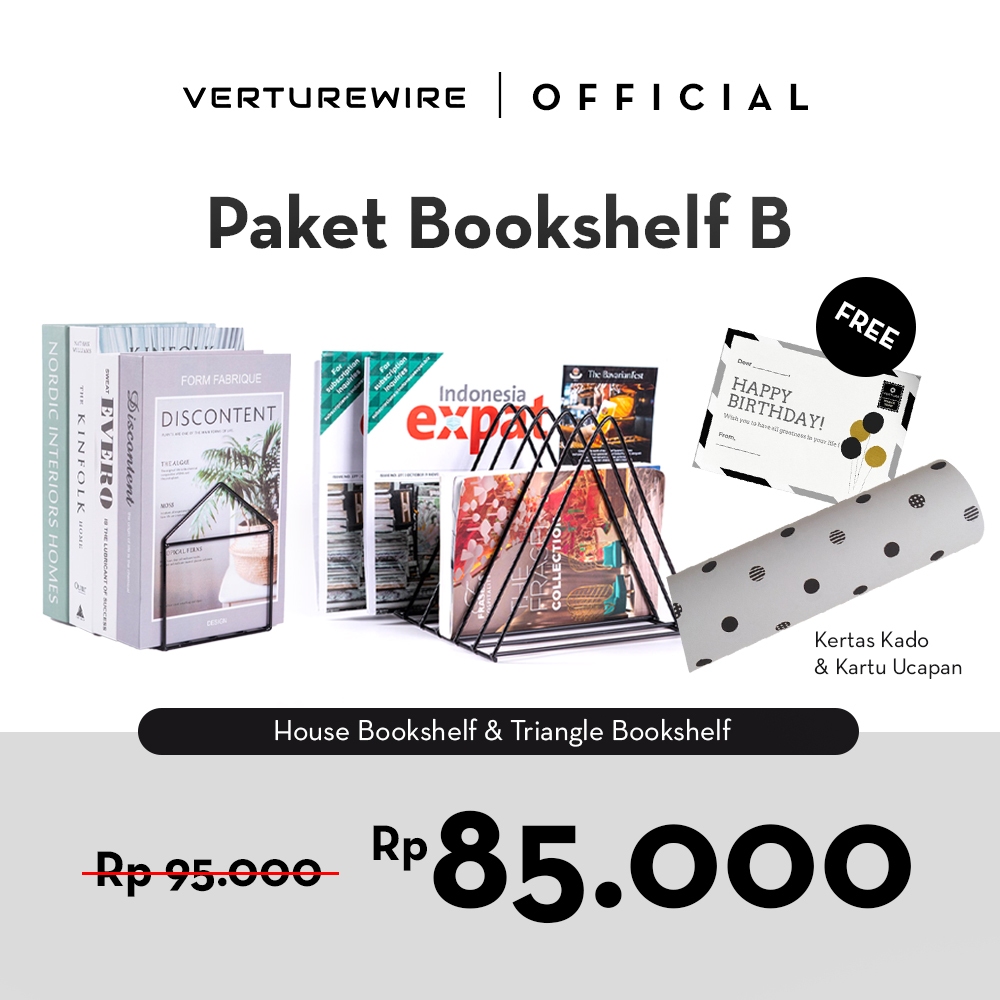 

Verturewire Kado Hadiah Ulang Tahun Pembatas Buku / Bookshelf B