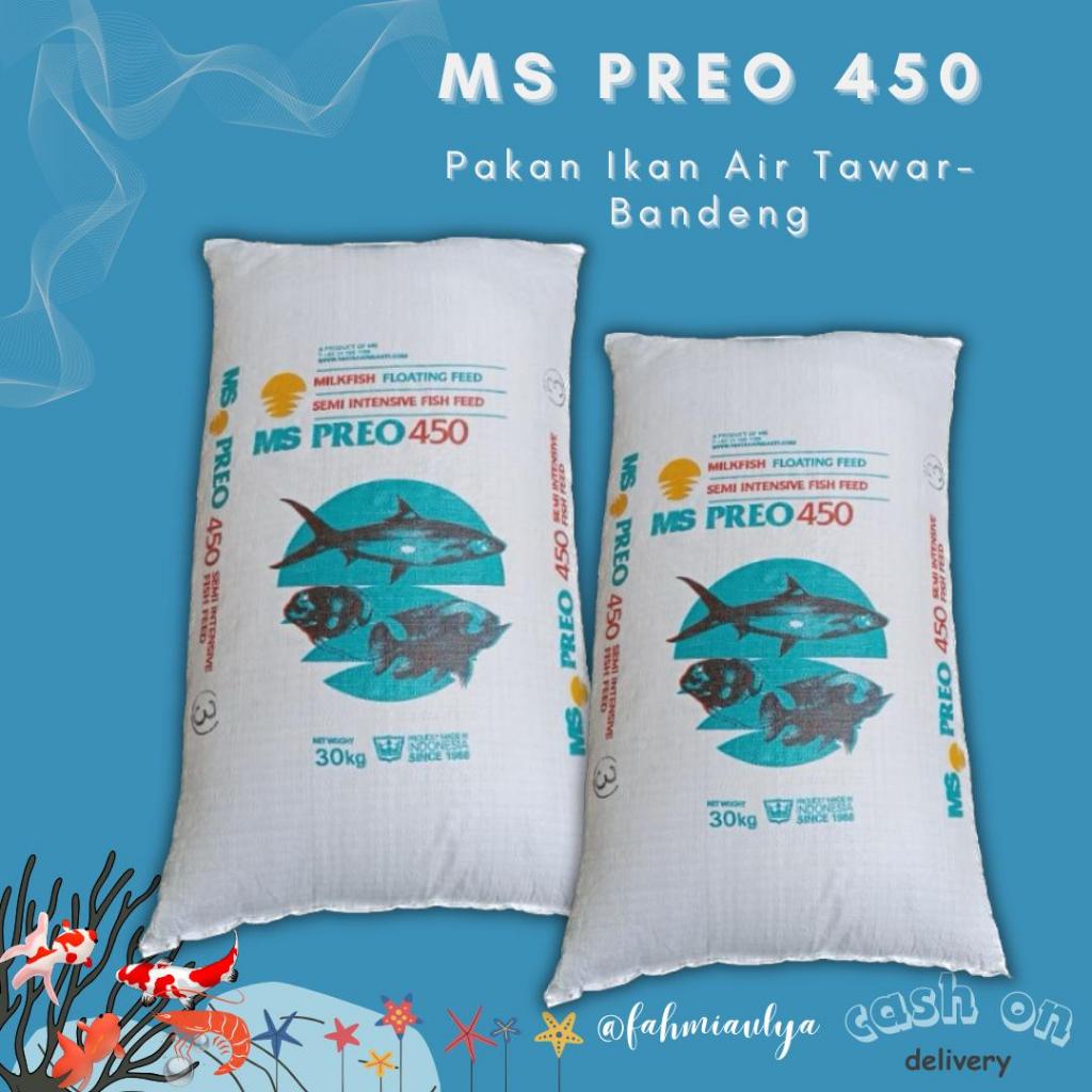 Pakan Ikan MS PREO 450 (1 kg) Pelet Ikan Air Tawar Bandeng