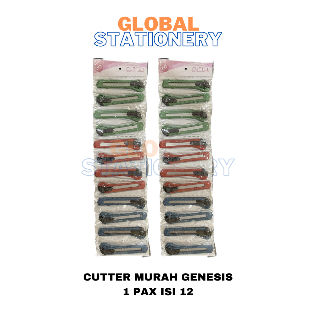 

Pisau Cutter Murah Genesis 1 pax isi 12 Pisau Serba Guna
