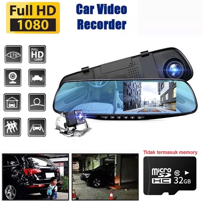 NEW Kamera Mobil Dashcam DVR Sepion Dashboard Camera Depan Belakang CCTV