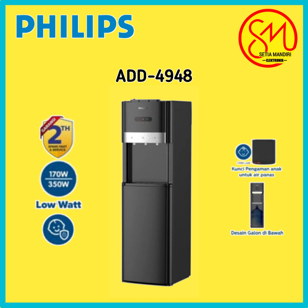 PHILIPS ADD4948 Dispenser Galon Bawah | ADD 4948 - ADD4948 Hitam