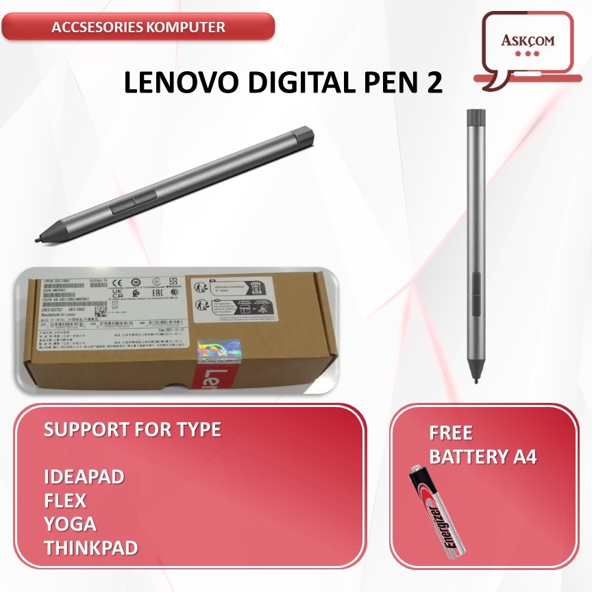 STYLUS DIGITAL PEN LENOVO/STYLUS LENOVO/YOGA FLEX IDEAPAD STYLUS PEN/LENOVO DIGITAL PEN 2