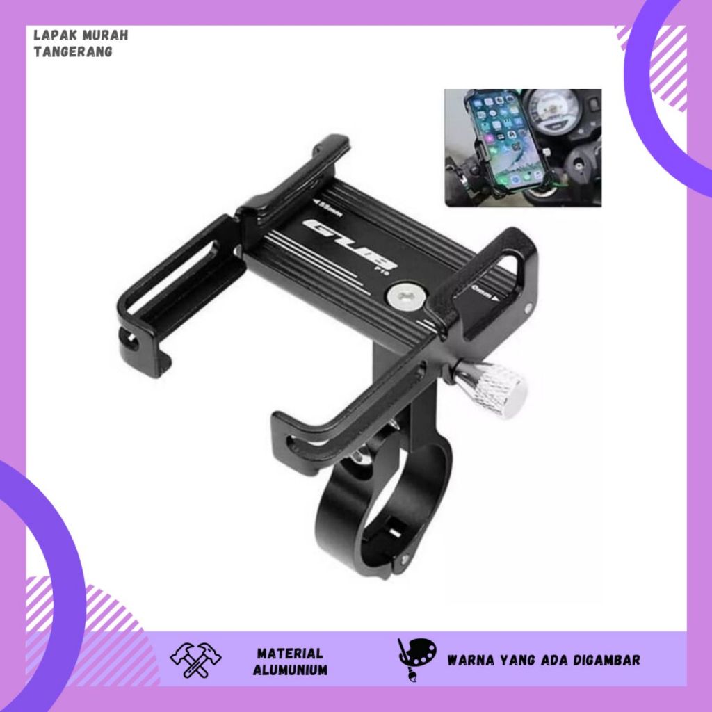 HOLDER HP GUB HITAM ORIGINAL SEPEDA HOLDER HP MOTOR ALUMUNIUM UNTUK PCX ADV