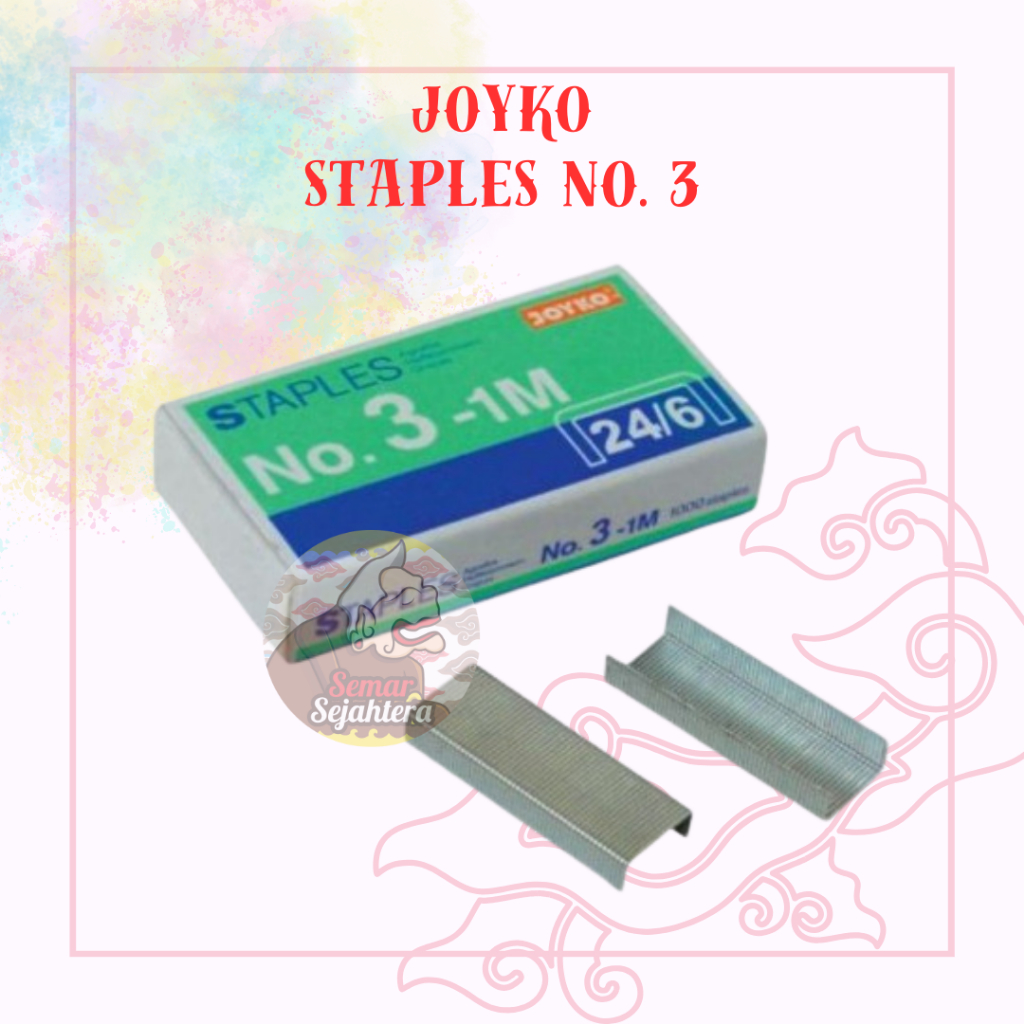 

[PAK KECIL] STAPLES / ISI STAPLER JOYKO NO. 3*