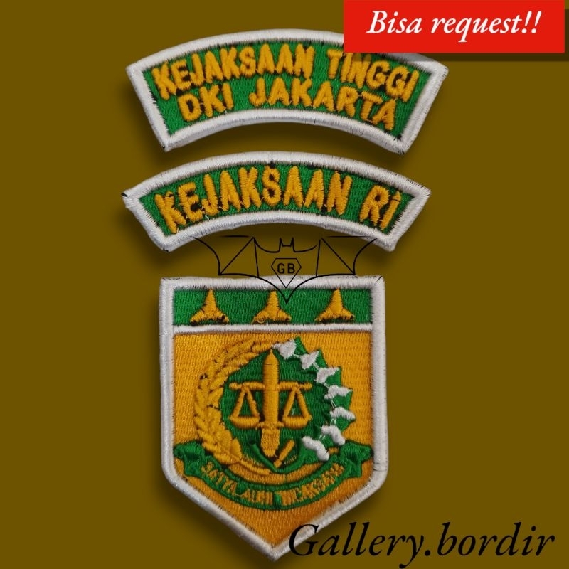 bordir jaksa | kejaksaan ri + wilayah timbul 3d request