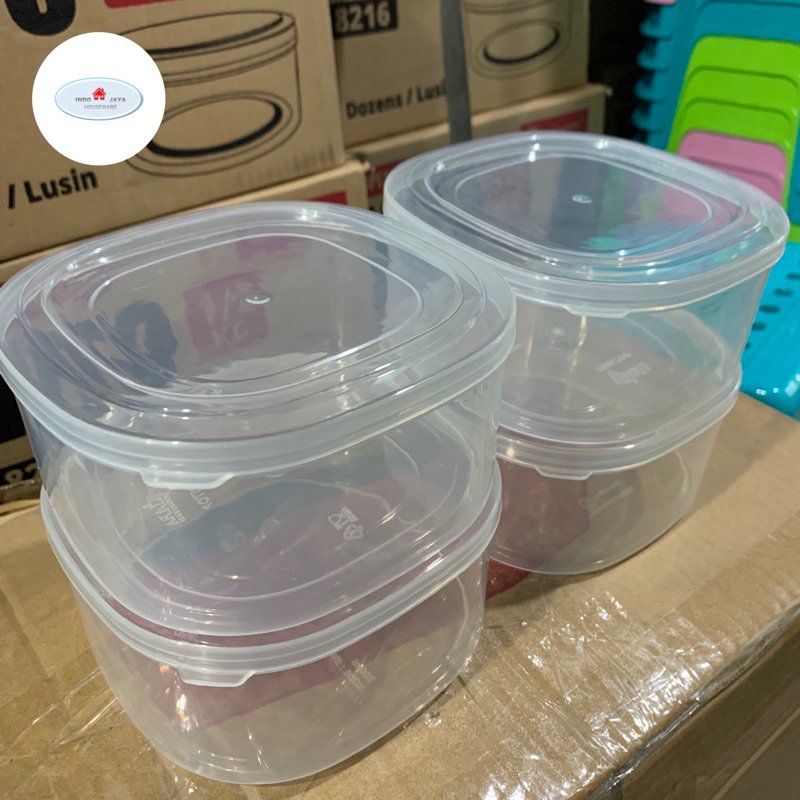toples nastar segi 500gram primtop plastik / toples kue kering kotak / toples lebaran / toples benin