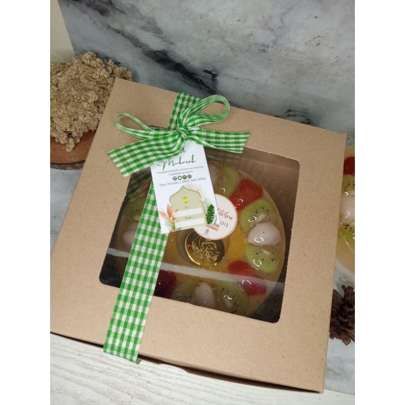 Topper Cake Custom/ Packing Hampers Lebaran Untuk Tambahan Pudding
