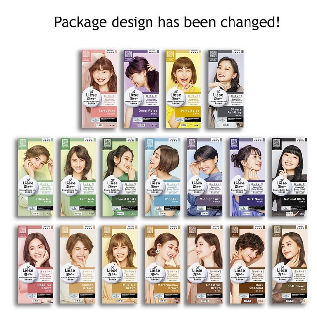 JAMIN TERMURAH Liese Creamy Bubble Color Milky Beige Cool Pink Deep Violet Dark Chocolate Midnight S