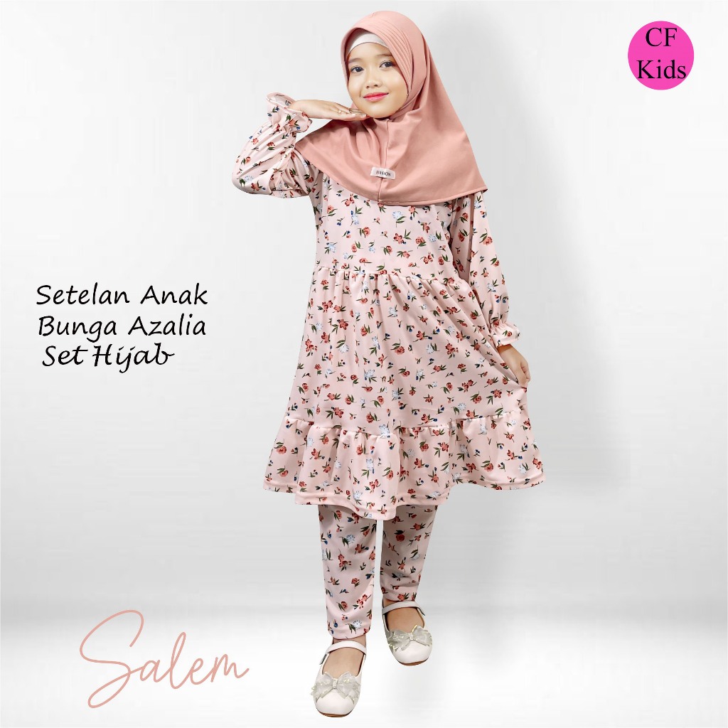 CF Kids Setelan Anak Bunga Azalia Set Hijab
