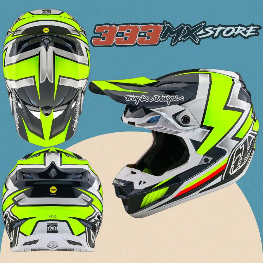 Helm TLD SE5 Ece Composite Ever Gray Yellow Helmet TLD SE5 Original