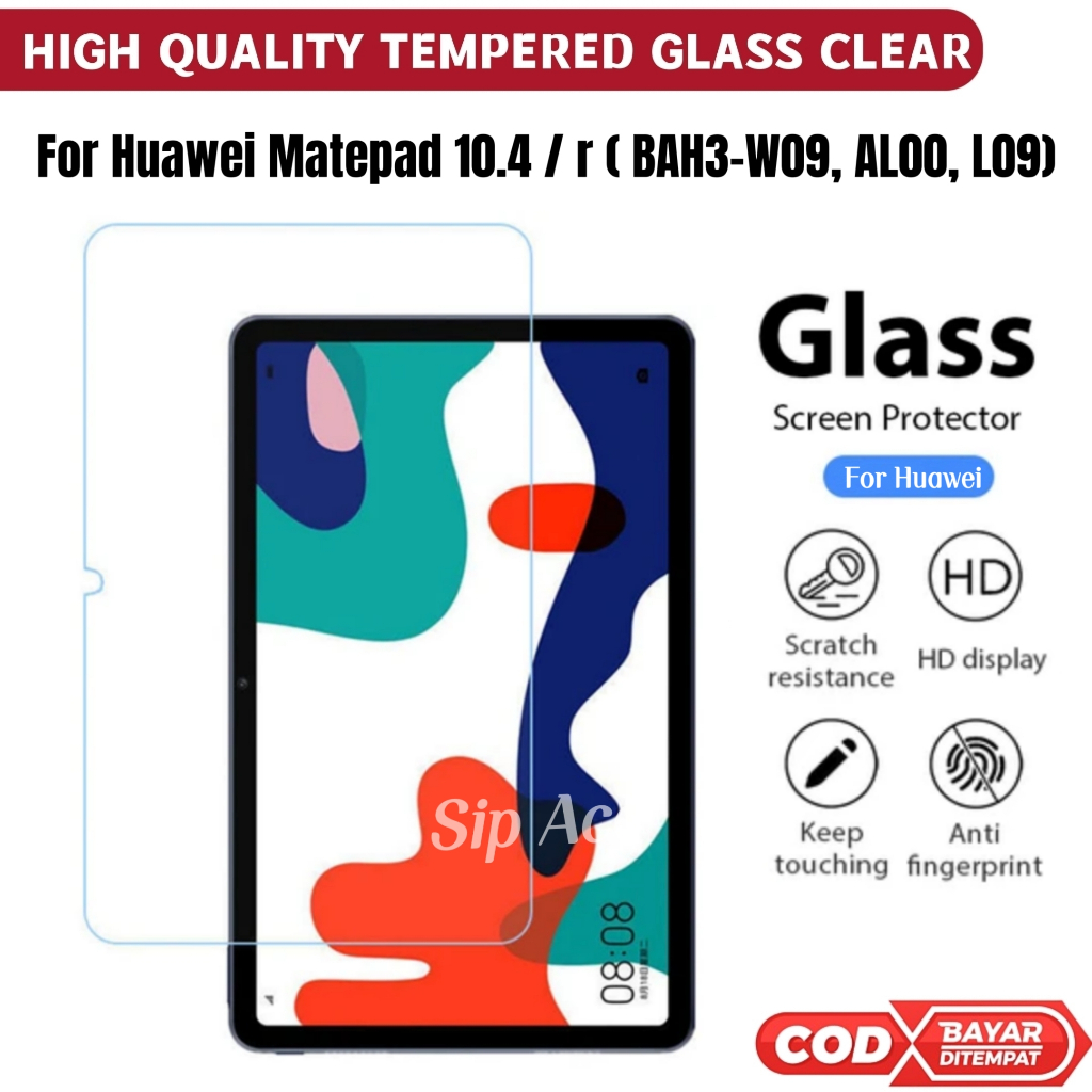 Huawei Matepad 10.4 | Huawei Matepad r | Tempered Glass Anti Gores Kaca Screen Protector Pelindung L