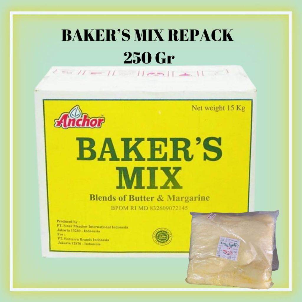 

ANCHOR BAKER'S MIX REPACK 250GR Mentega Campuran untuk Olahan kue