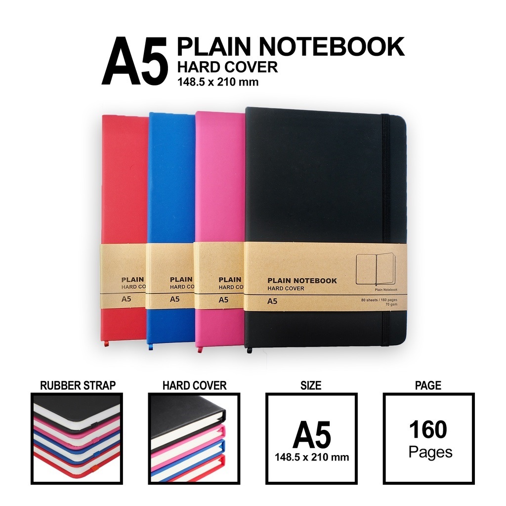 

Notebook Polos Jurnal Catatan Gambar Sketsa Hardcover A5 JunDW