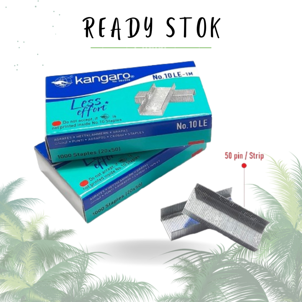 

Isi Staples Kecil No 10 LE Kangaro / Necis / Isi Hekter Less Effort Save Power Kangaro