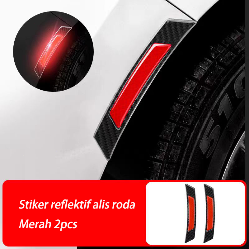 HEMAT 2PCS Stiker reflektor mobil/stiker lampu kaca mobil belakang/Dummy side marker tempel mata