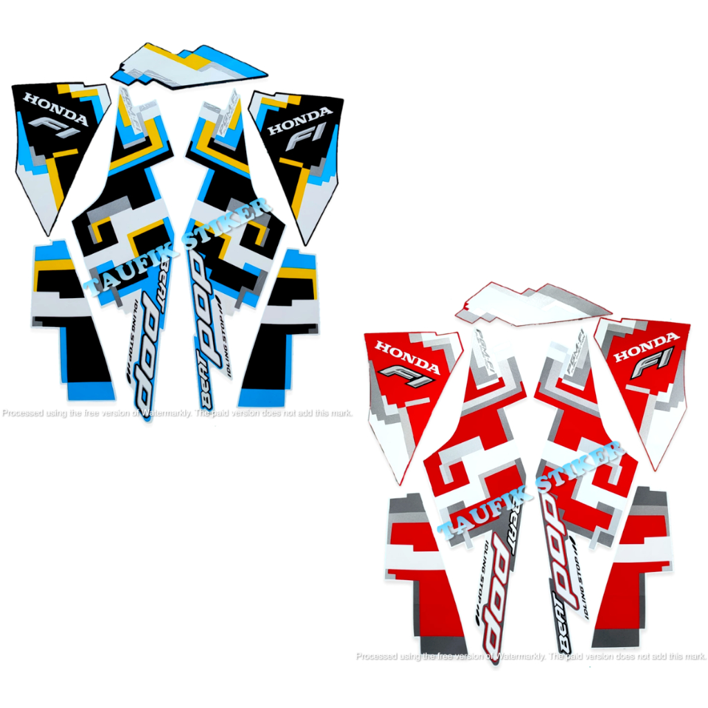 STRIPING LIS BODY MOTOR HONDA BEAT POP 2016 ISS SEPASANG STANDAR FULL SET